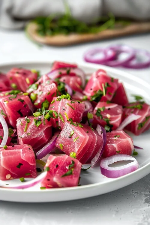 elaboracion ceviche de atún rojo