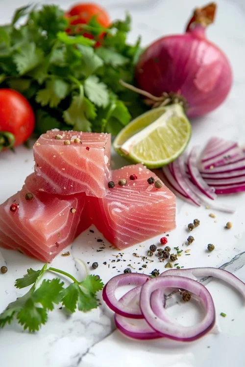 ingredientes ceviche de atún rojo